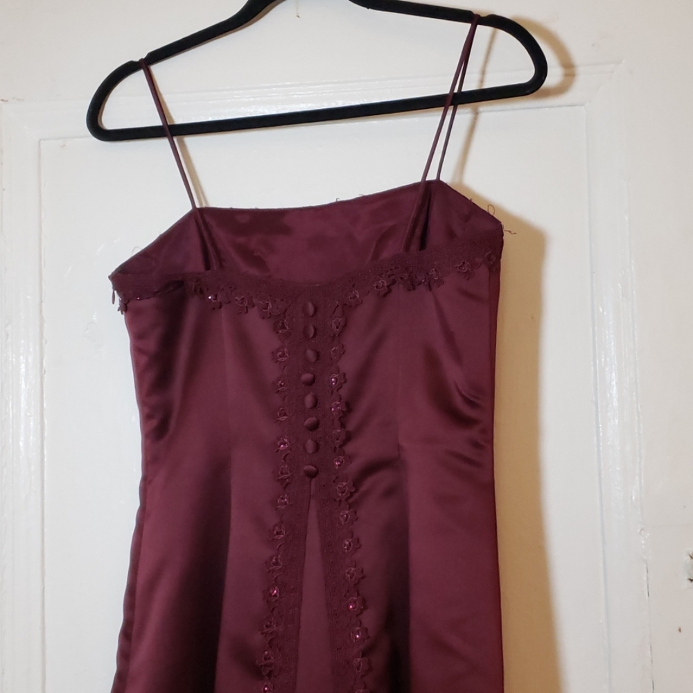 Dave & Johnny Plum Maxi Gown Size 7-8 - Picture 2 of 8